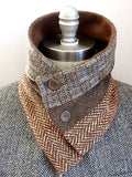 Vintage Check Fleece Thickened Scarf