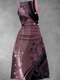 Women's Floral Art Design Maxi Dress