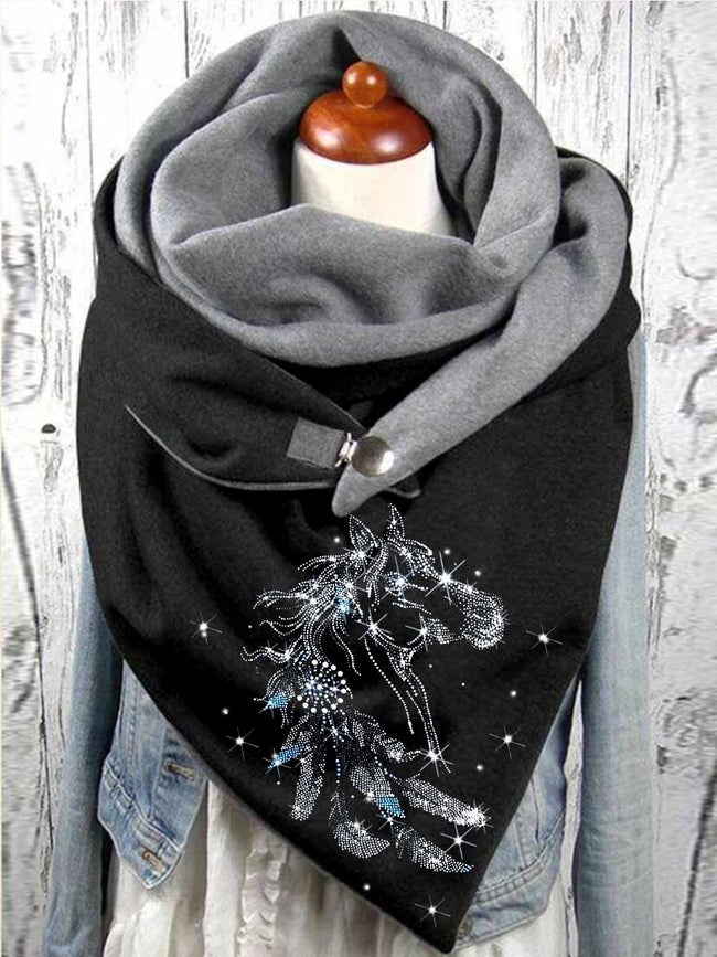 Women's Horse Print Casual Wrap Scarf