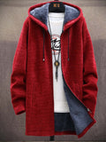 Men's Plush Thick Sweater Loose Knitted Sweater Long-Sleeved Sweater Coat Cardigan