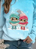 Women's Vintage Owl Pattern Casual Sweatshirt