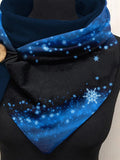 Christmas Glitter Snowflake Art Print Casual Scarf