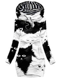 Women's Cats Art Print Sweatjacke