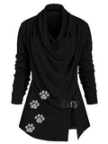 Women's Paws Print Sweatshirt Top