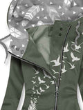 Women's Feather Print Sweatjacke