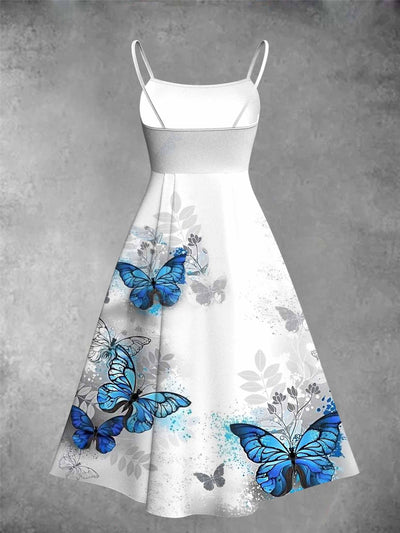 Women's Butterfly Print Two-Piece Dress