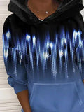 Women's Winter Streamer Gradient Print Simple Casual Sweatshirt