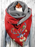 Christmas Deer Printdeer Cozy Warm Scarf