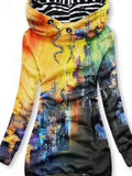 Women's Painting Art Print Sweatjacke