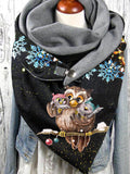 Christmas Owl Casual Scarves and Shawls