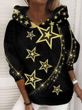 Women's Star Art Print Casual Sweatshirt