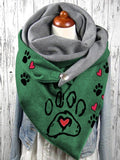 Puppy paw print casual scarf and shawl