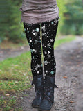 Women's Snowflake Print Casual Leggings