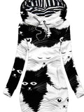 Women's Cats Art Print Sweatjacke