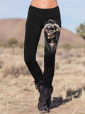 Punk Skull Printed Slim Fit Pants