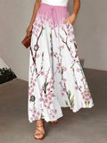 Floral  Artistic Wide Leg Pants