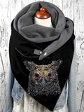 Women's Owl Art Casual Wrap Scarf