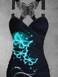 Women's Vintage Butterfly Print Art Tank Top