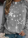 Women's Vintage Pentagram Print Casual Sweatshirt