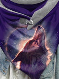 Wolf Art Fleece Casual Scarf