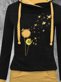 Women's Dandelion Casual Print Sweatshirt Dress