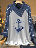 Women's Anchor Print Casual Top