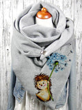 Dandelion Print Cozy Warm Scarf