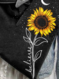 Women's Hippie Sunflower Casual Wrap Scarf