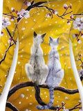 Women's Cat Art Print Sweatjacke