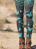 Women's Casual Butterfly Print Leggings