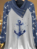 Women's Anchor Print Casual Top