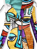 Women's Vintage Art Print Sweatjacke