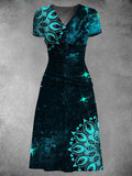 Women's Vintage Art Print Art Dress