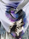 Wolf Art Fleece Casual Scarf