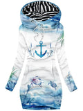 Women's Watercolor Anchor Casual Sweatshirt