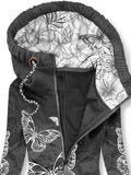 Women's Butterflies Print Sweatjacke