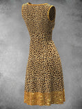 Women's Leopard Artistic Design Maxi Dress