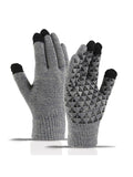 Men's And Women's Winter Knitted Warm Fleece Gloves