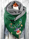 Christmas Deer Printdeer Cozy Warm Scarf