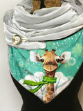 Giraffe Print Casual Fleece Scarf and Shawl