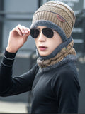 Winter Knitted Fleece Warm Neck Hat Scarf