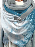 Christmas floral print casual scarves and shawls