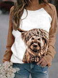 Women's West Highland Cattle Print Sweatshirt