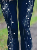 Shining Casual Print Leggings