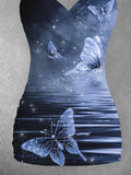 Women's Beautiful Art Butterfly Print Tank Top