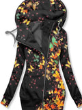 Women's Butterflies Art Print Sweatjacke