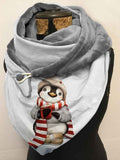 Christmas Winter Cute Penguin Fleece Scarf