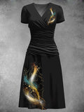 Women's Vintage Art Print Art Dress