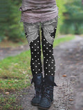 Women's Bow Polka Dot Print Casual Leggings