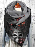 Winter Punk Skull Art Pattern Scarf Scarves